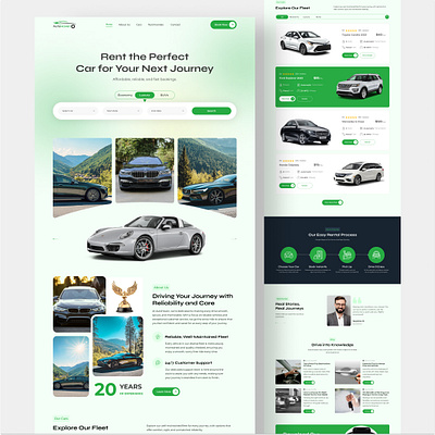 Car rental website or landing page UI design car rental car rental app car rental landing page car rental services car rental ui car rental ui design car rental website creative design design inspiration graphic design rental app rental car app ui design user experience ux design web design website