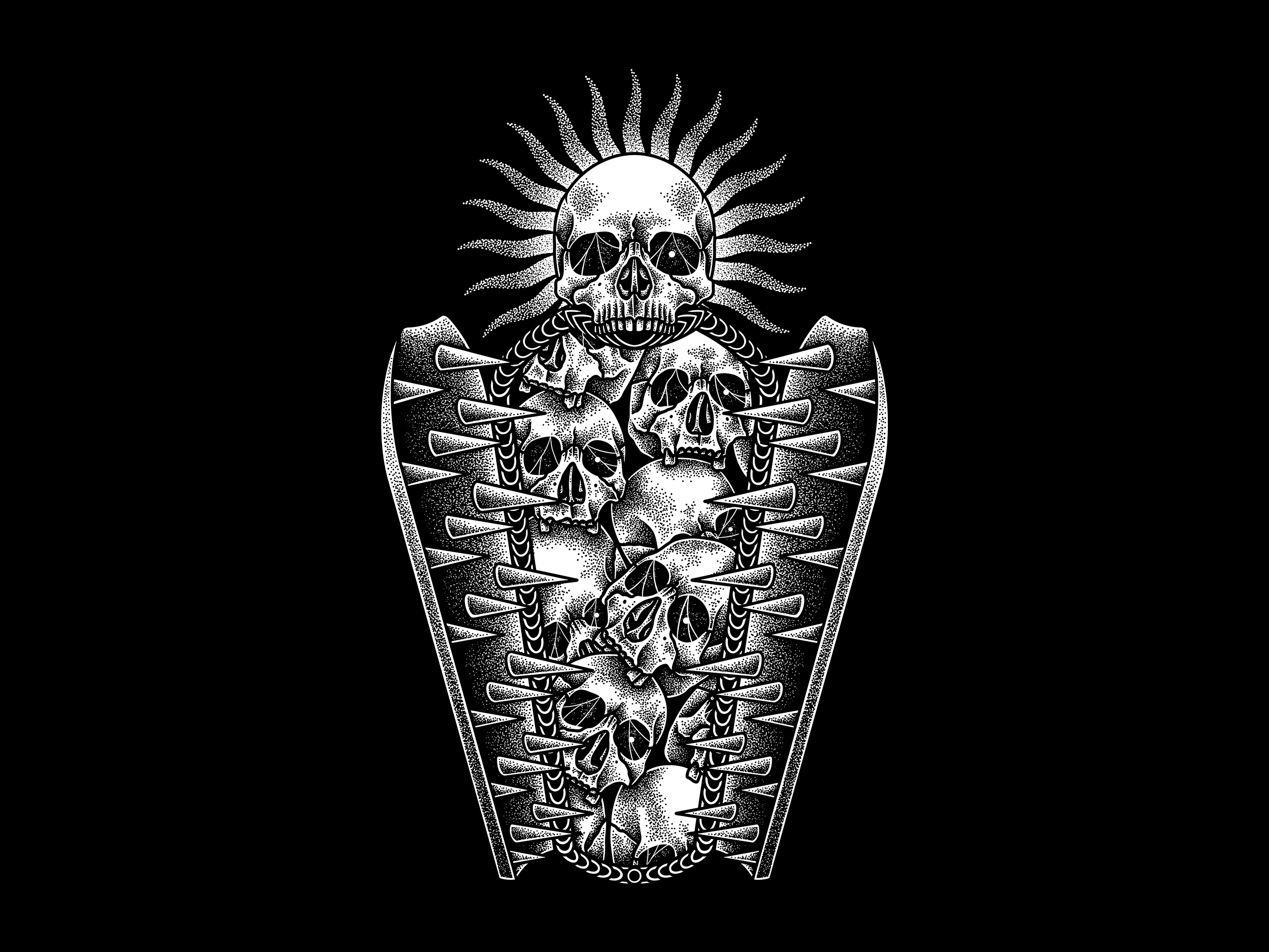 Iron Maiden apparel art artwork clothing darkart digitalart dotwork drawing illustration pointillism stippling teesdesign