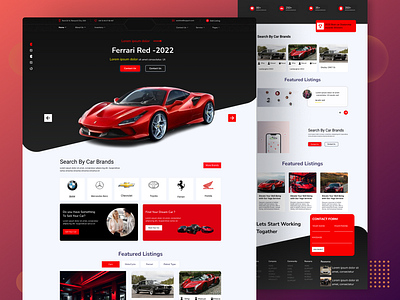 Landingpages cars design landingpages ui uiux ux website