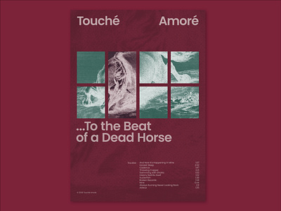 ...To the Beat of a Dead Horse editorial design flyer graphic design layout music poster poster design swiss grid touché amoré