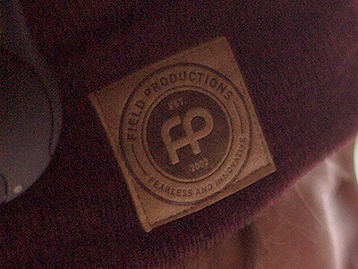 Field Productions beanie emblem beanie emblem field leather patch productions