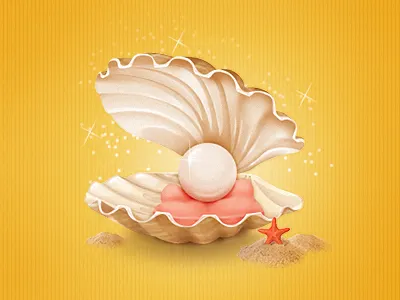 Pearl — Kidorable icon pearl shell starfish