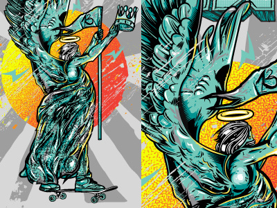 Gabriel 127 action angel board budapest design extreme gabriel games graphic heroes hungarian hungary illustration medoks medox offline osg saint skate skateboard sport square statue str vector