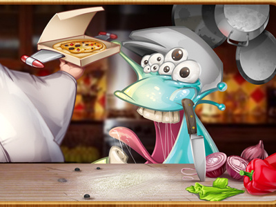 crazy stuff alien cook henry illustration wind