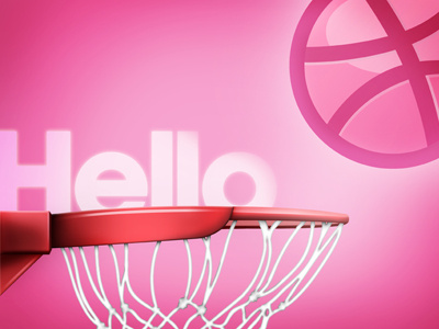 Hello Dribbble debut dribbble hello illustration photoshop