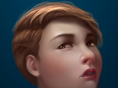 L'Amoureux brunette curly face girl illustration lamoureux photoshop sai