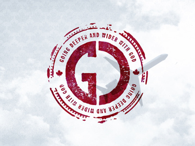 GO – series mark passport plane stamp