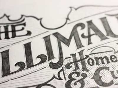 The Gallimaufry (sneak peak) custom lettering lettering pencil serif sketch swashes