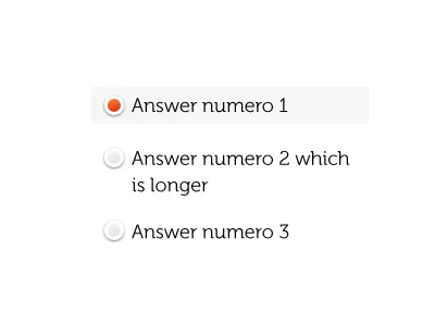 Radio multiple choice pick radio spanish