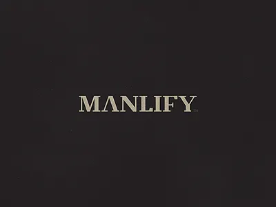 Manlify custom logo logotype man manlify manly serif strong typography unique
