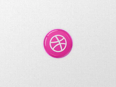 Glossy Dribbble button dribbble glossy gui pink plastic social social button ui ux