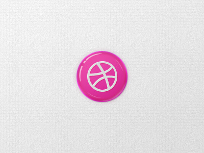 Glossy Dribbble button dribbble glossy gui pink plastic social social button ui ux