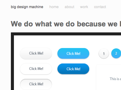 Big Design Machine Version 2 layout light simple ui