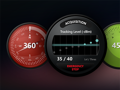 Where you at, satellite? application compass data desktop minimal satcom signal ui