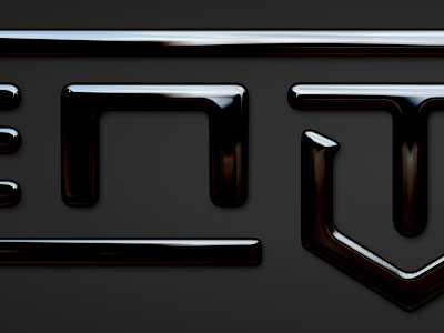 Chromed It - Darkness chrome logo mirror reflection