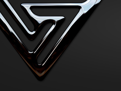 Chromed It branding chrome dark logo reflection symbol