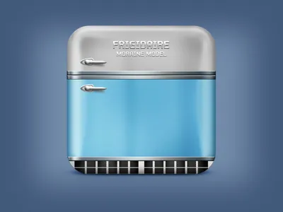 Fridge icon ios iphone metal object