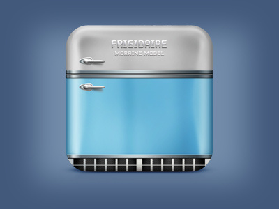 Fridge icon ios iphone metal object