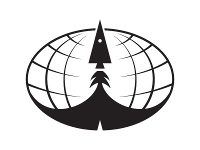 Fwooosh fwoosh globe launch logo rocket