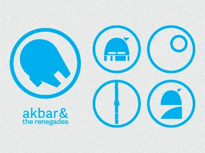 Akbar & the Renegades: A New Hope icons logo star wars