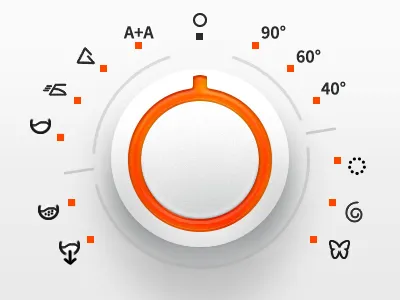 Intuition Knob button clean dryer electrolux intuition knob maschine orange washing white