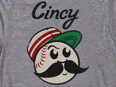 Reds Shirt baseball cap cincinnati cincy face hat mustache redlegs reds