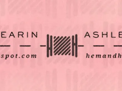 Hem and Her clothing fashion h identity label logo spool thread