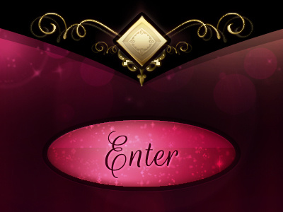 PH - Button black bokeh button cursive engraved feminine flare girly glamour glow gold ornament pink purple stars swirls
