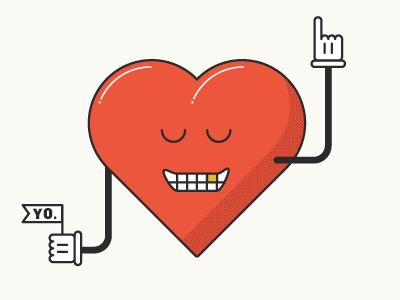 Just being weird. geometric heart illustration line