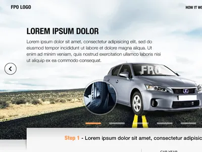 Webdesign concept carousel closeup concept design header slider website