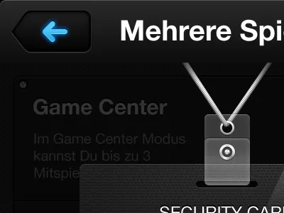 Mulitplayer Access back button card game gloss gradient gui id interface light play sercurity ui v card