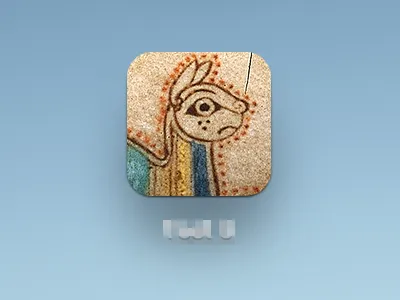 Manuscript App Icon v3 bitmap decorative flat ios ipad manuscript