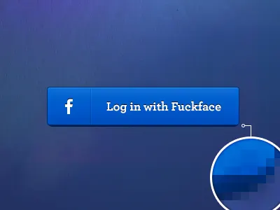 Playing with pixels blue button click f facebook icon light pixels playing