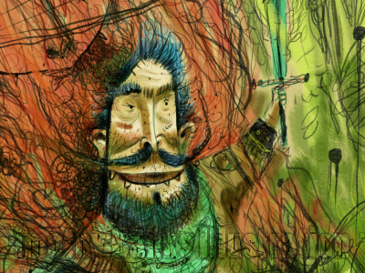 Eco Tour Commando bullets character design commando eco fire green illustration jungle orange sketch tourist