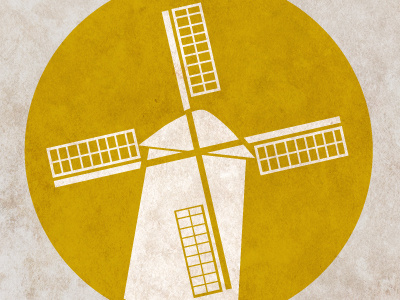Windmill : Holland holland icon illustration logo michigan windmill yellow