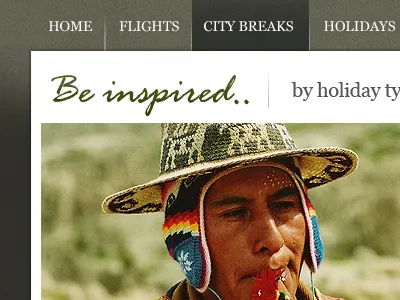 Be Inspired handwritten serif texture travel