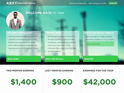 ABXY Employee Portal design employee portal metro pixels