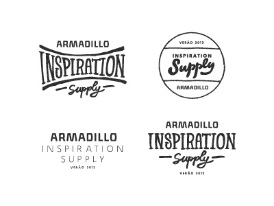 Armadillo Inspiration Supply armadillo banner brazil custom design emblem hardcuore lettering logo logo design logotype retro summer 2013 type typography vintage