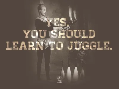 Juggle Dribbble the industry typography vintage