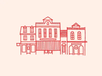 storefronts architecture buildings illustration shops storefront stores town village