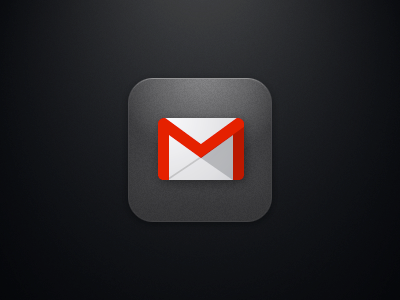 iOS Gmail Icon app apple carbon dark gmail google ios ipad iphone mobile phone retina tablet