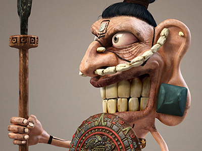 Mayan Indian 3d modeling