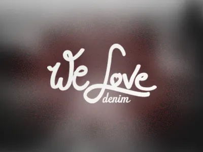 We love denim brush denim freehand heart logo love norway oslo typo typography