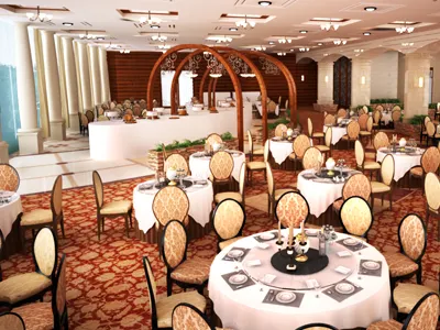 Restaurant Interior 3d architecture dinning. interior