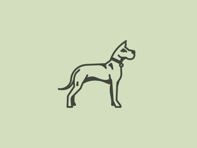 Great Dane. illustration