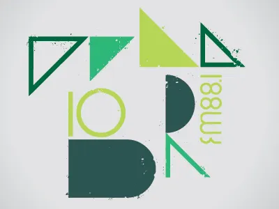 Geometric type geometric lettering type