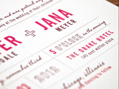 Grand Central invitation letterpress wedding