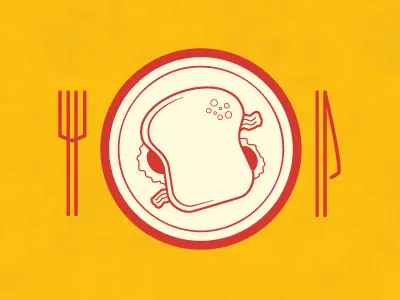 B.L.T. fast food health illustration sandwich sub