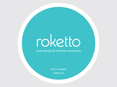 Roketto Business Card (back) business card circular