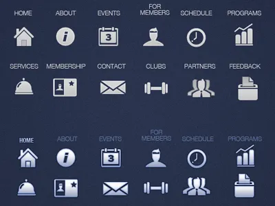 Icon set for Western Athletic icons touch screen